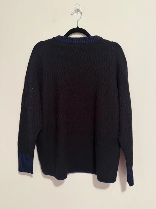 NWOT allbirds Navy and Black Ribbed Wool Sweater - Picture 7 of 7